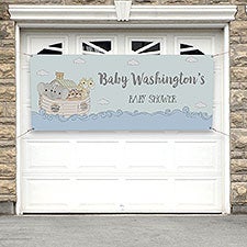 Precious Moments Noahs Ark Personalized Baby Shower Banner - 28624