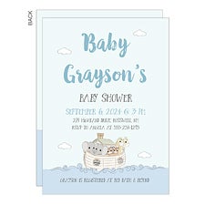 Precious Moments Noahs Ark Personalized Baby Shower Invitations - 28642