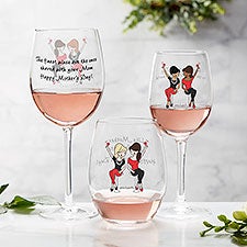 Like Mother Like Daughter Personalized Wine Glasses by philoSophies - 28644