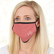 Ladies Solid Monogram Personalized Adult Face Mask - 28656