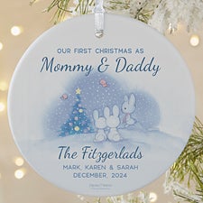 Precious Moments Mommy  Daddys First Christmas Personalized Ornament - 28677