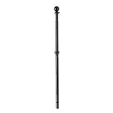 Black Metal Extendable House Flag Pole - 28695