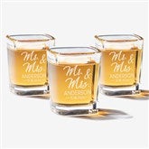 Stamped Elegance Wedding Favor Personalized Shot Glass - 28705
