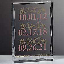 Best Day Ever Personalized Wedding Acrylic Keepsake - 28715