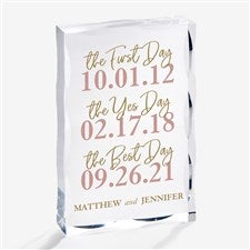 Best Day Ever Personalized Wedding Acrylic Keepsake - 28715