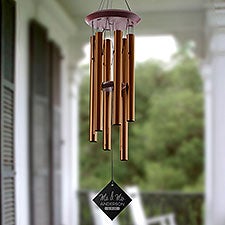 Stamped Elegance Personalized Wedding Wind Chimes - 28718