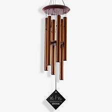 Stamped Elegance Personalized Wedding Wind Chimes - 28718