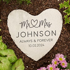 Infinite Love Personalized Wedding Heart Garden Stone - 28719
