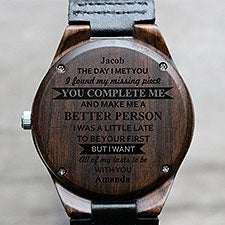 All My Lasts Engraved Sandalwood Watch - 28729D