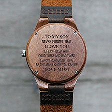 To My Son Engraved Walnut Wood Watch - 28730D