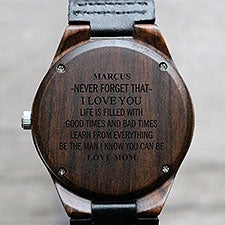 To My Son Engraved Sandalwood Watch - 28731D