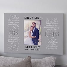 Wedding Vows Personalized Photo Canvas Prints - 28740