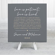 Love Is Patient Personalized Wedding Canvas Prints - 28742