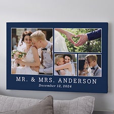 Wedding Photo Collage Personalized Canvas Prints - 28743