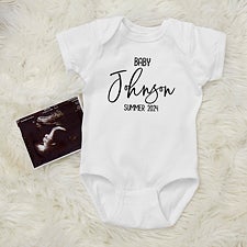 Baby Coming Pregnancy Announcement Personalized Baby Clothing - 28784