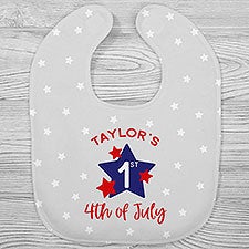 First 4th of July Personalized Baby Bibs - 28786