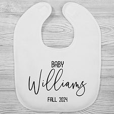Baby Coming Pregnancy Announcement Personalized Baby Bibs - 28792