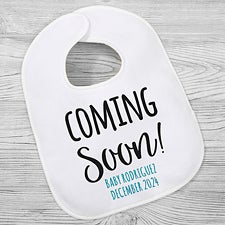 Coming Soon Pregnancy Announcement Personalized Baby Bibs - 28793