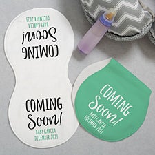 Coming Soon Pregnancy Announcement Personalized Burp Cloths - 28809