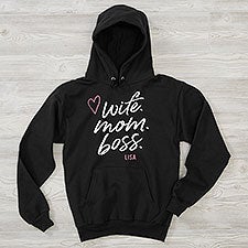 Personalized Wife Mom Boss Sweatshirts - 28826