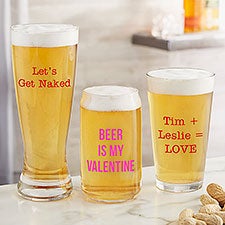 Sweet Drinks Personalized Printed Beer Glasses - 28844