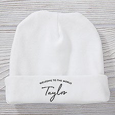 Welcome To The World Personalized Baby Hat - 28888