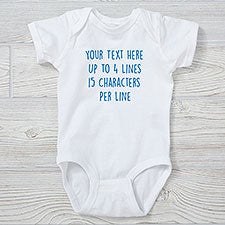 Any Text Personalised Baby Vest Your Own Words Baby Shower Birthday Christmas