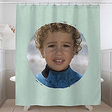 Watercolor Photo Personalized Shower Curtain - 28975