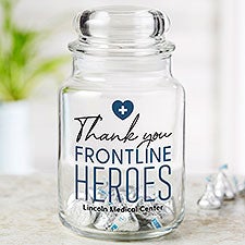 Thank You Frontline Heroes Personalized Candy Jar - 28976