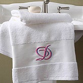Initial Monogram Personalized Bath Towels - 2898