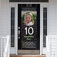 Confetti Birthday Personalized Photo Door Banner - 28994