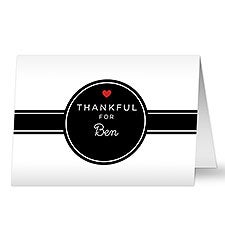 Thankful For You Personalized Greeting Cards - 29007