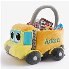 Construction Truck Personalized Plush Halloween Treat Bag - 29012
