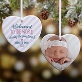 Born During A Pandemic Personalized Heart Baby Ornaments - 29024