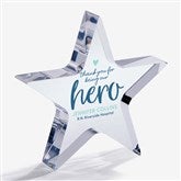 Home Of A Hero Personalized Colored Star Keepsake - 29036