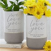 Love You Personalized Cement Vase - 29059