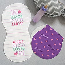 Look Who Loves Me Personalized Burp Cloths - 29103