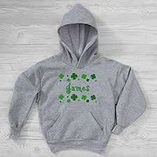 Lucky Clover Personalized St. Patricks Day Kids Sweatshirts - 29251