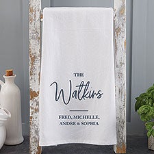 Classic Elegance Family Personalized Flour Sack Towels - 29269