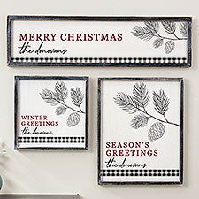 Festive Foliage Personalized Barnwood Frame Wall Art - 29291