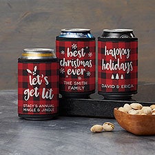 Cozy Cabin Personalized Slim Can Cooler