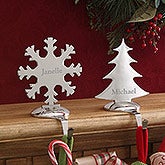 Engraved Nickel-Plate Stocking Holders - 2945