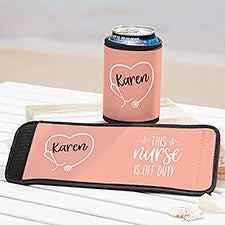 Nurse Off Duty Personalized Can & Bottle Wrap - 29522