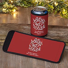 Lets Get Lit Personalized Christmas Can & Bottle Wraps - 29524