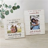 It All Began With ... Personalized Shiplap Picture Frame - 29579