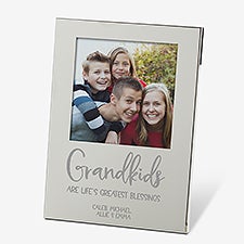 Grandkids Personalized Silver Picture Frame - 29591