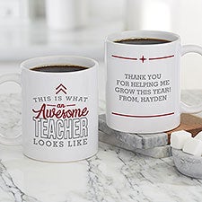This Is What an Awesome Teacher Looks Like Personalized Coffee Mugs - 29616