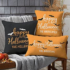 Happy Halloween Personalized Outdoor Throw Pillows - 29660