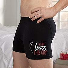 She Loves Me Personalized Boxer Briefs - 29677