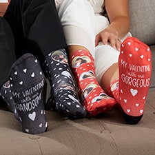My Valentine Personalized Mens Photo Socks - 29685